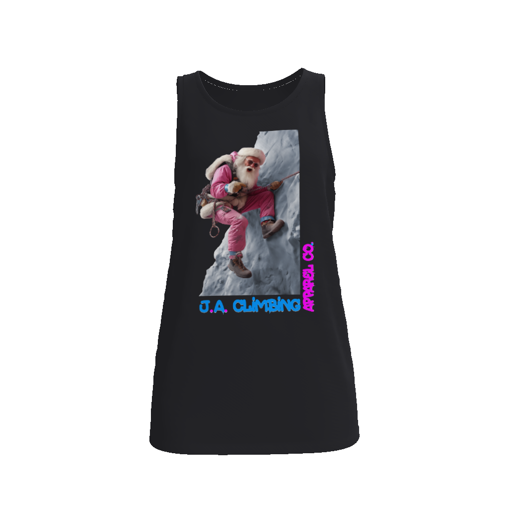 Alpine Shades Santa Rock Climbing Performance Muscle Tank Top Men's Woman's Black