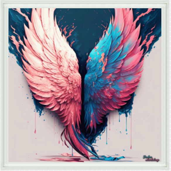 "Drippy Wings" Limited Edition Framed Canvas Print