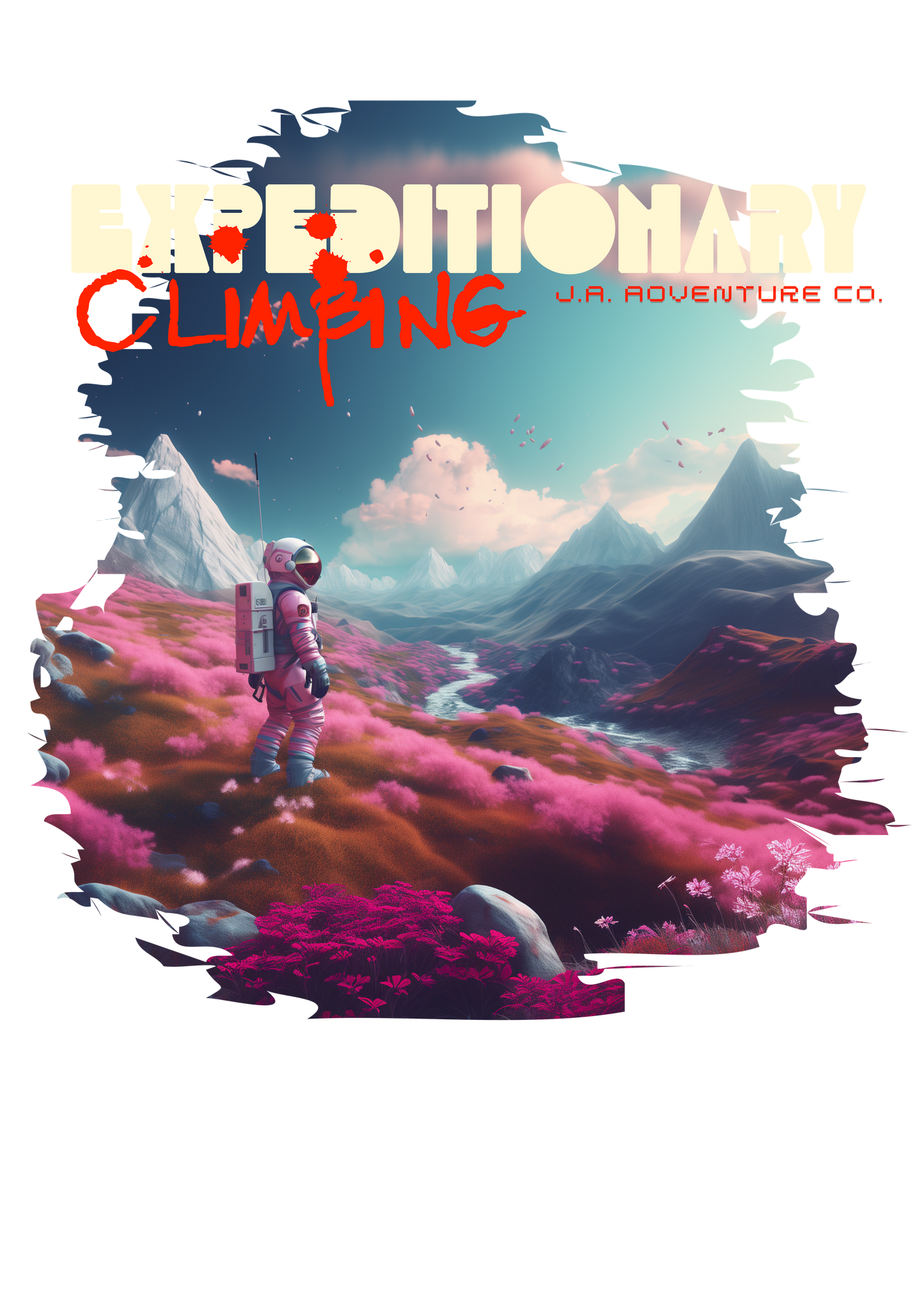 "Expeditionary Space" Holographic Rock Climbing Sticker by Jake Ashley