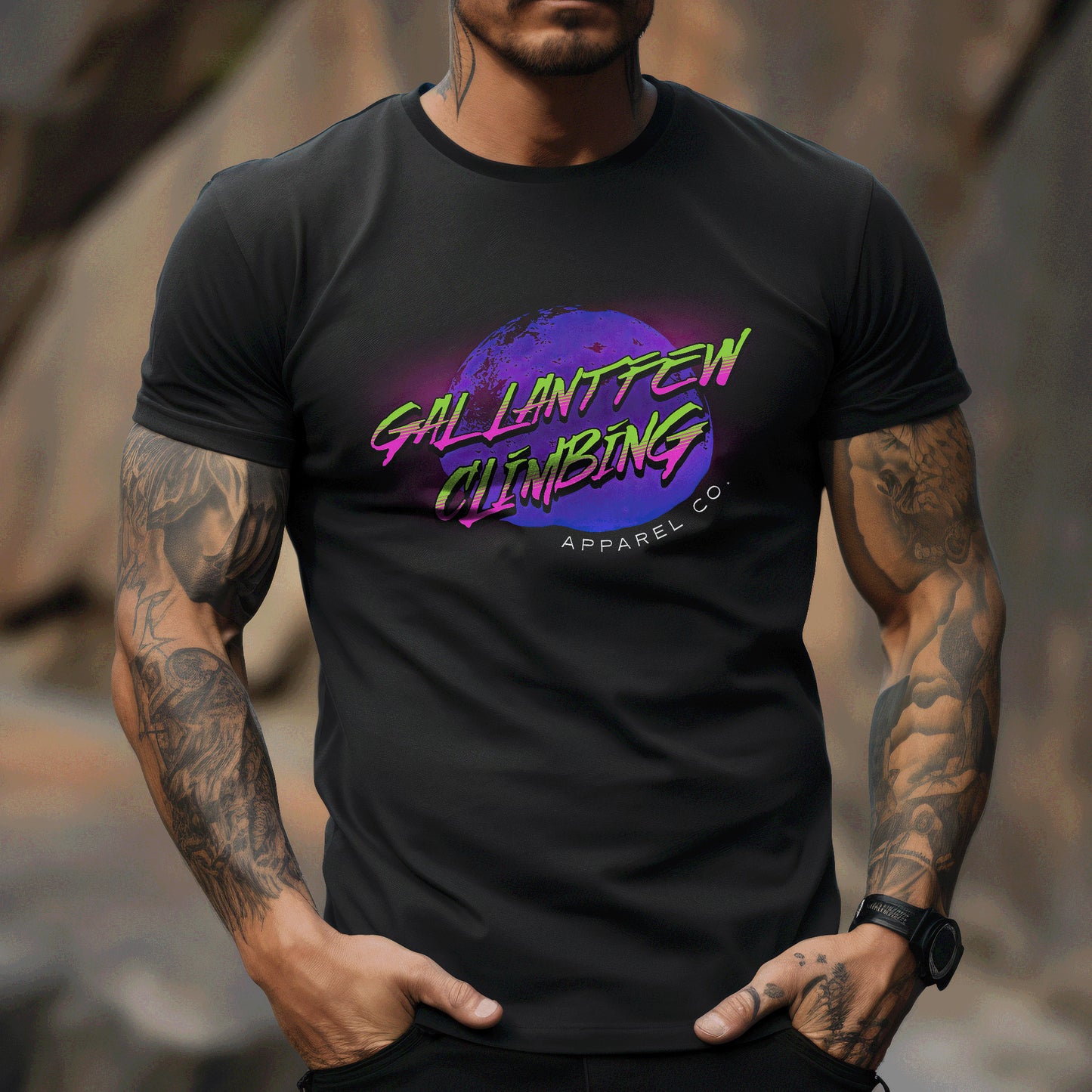 GallantFew Official 90s Rock Climbing Shirt Men's Woman's Black