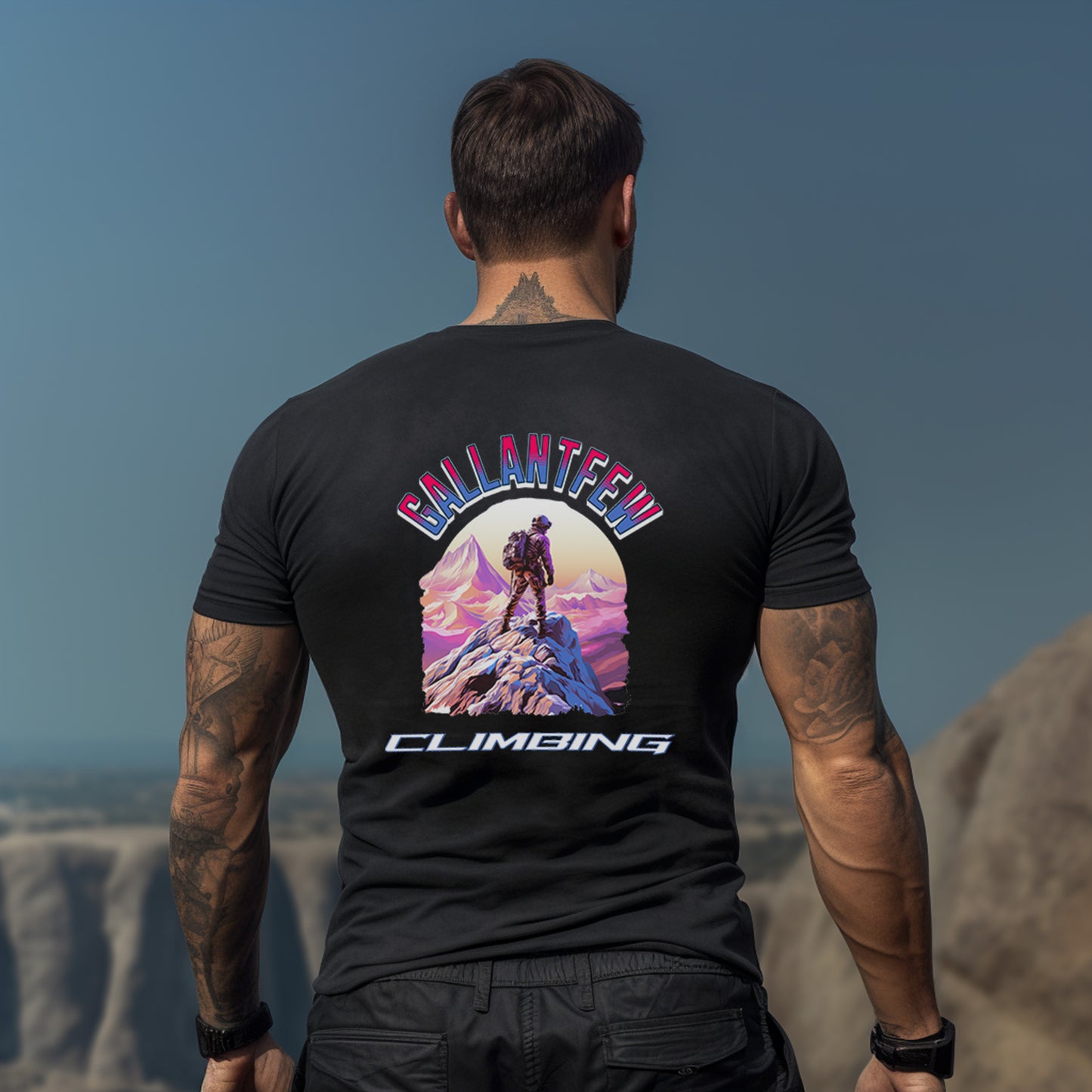 GallantFew Official Army Ranger Rock Climbing Shirt Men's Woman's Black Full