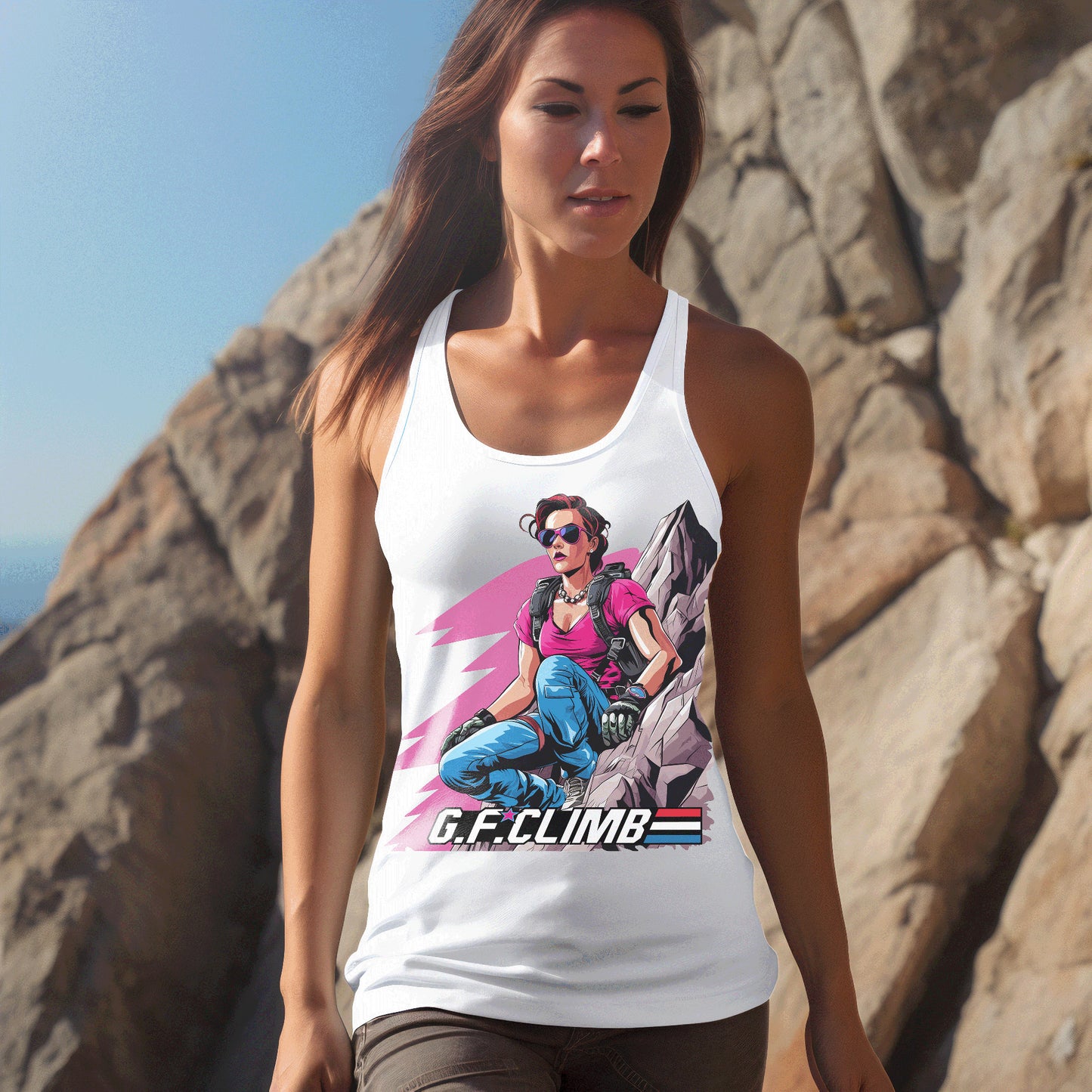 GallantFew SheShades Woman's Rock Climbing Performance Tank Top