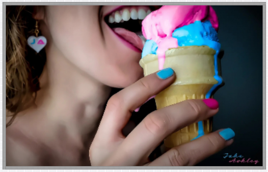"Ice Cream" Limited Edition Framed Canvas Print