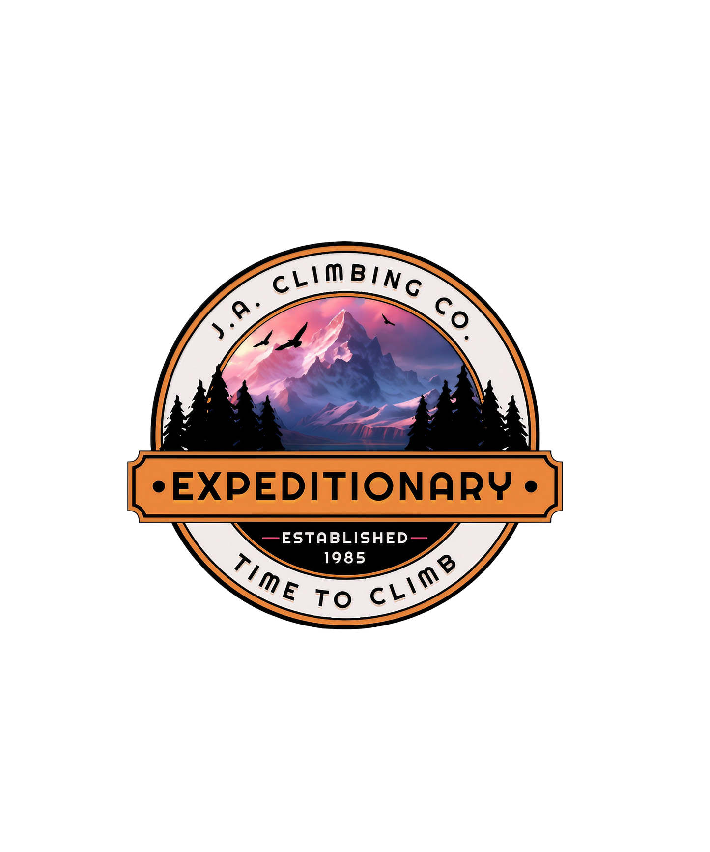 "Time to Climb" Rock Climbing Sticker by Jake Ashley