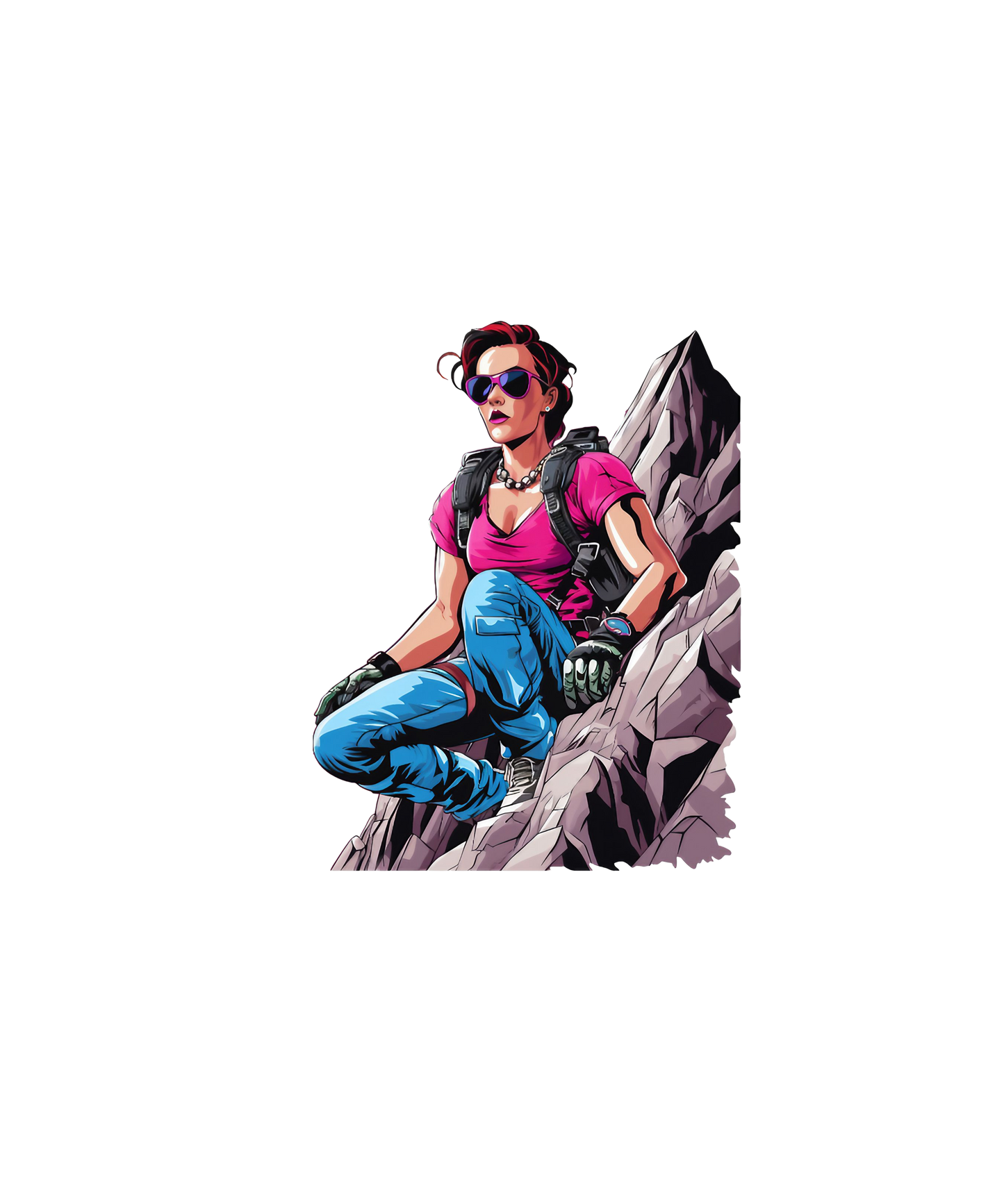 "She Shades" Rock Climbing Sticker by Jake Ashley