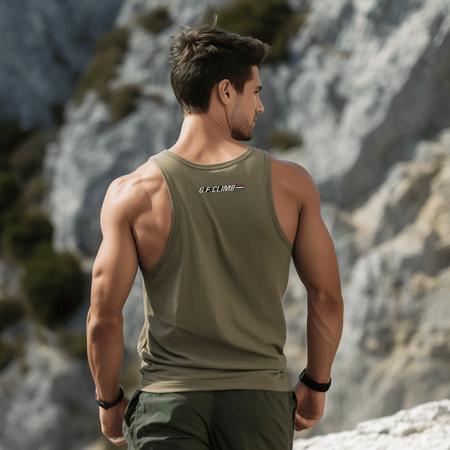 "GF Climb" Performance Climbing Muscle Tank Top