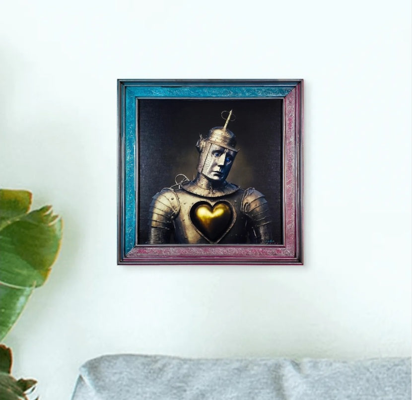 "Tin Man" Glass Photo Tile
