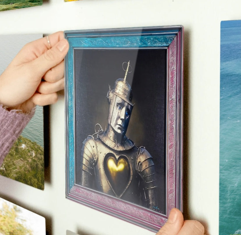 "Tin Man" Glass Photo Tile