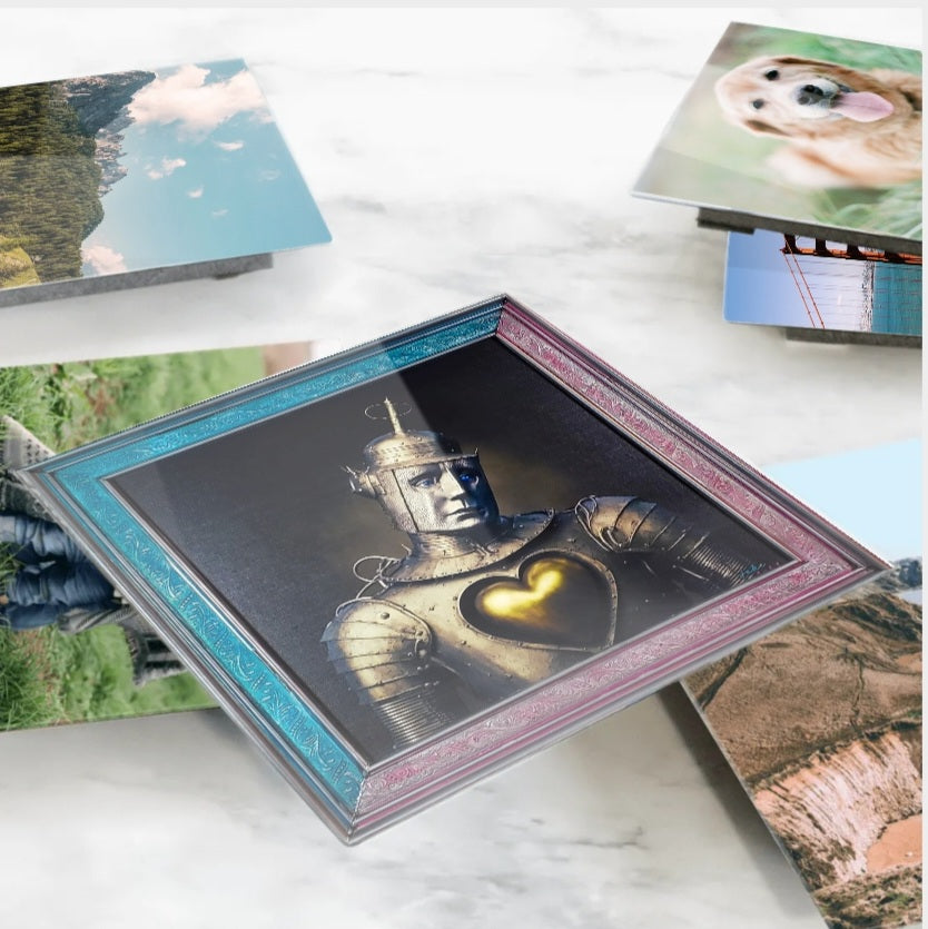 "Tin Man" Glass Photo Tile
