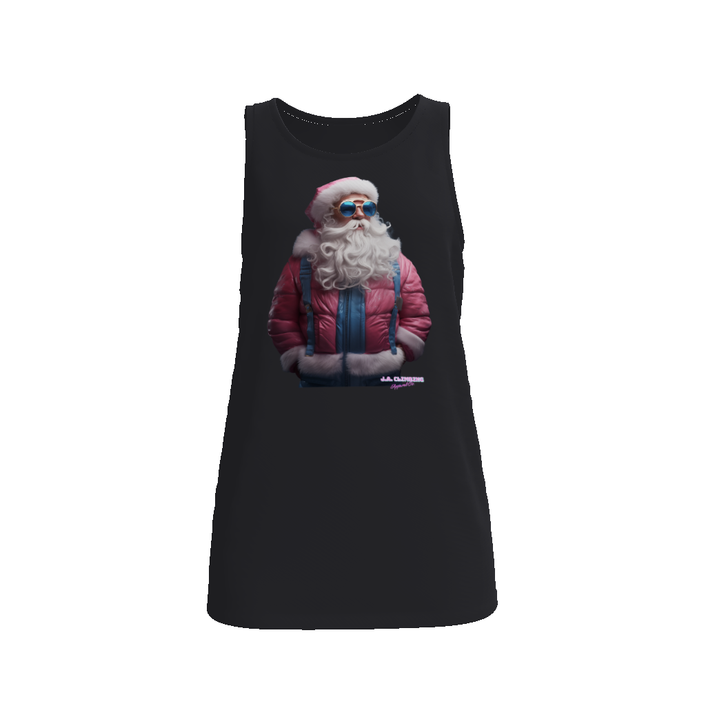 Snow Suit Santa Rock Climbing Performance Muscle Tank Top Men's Woman's Black