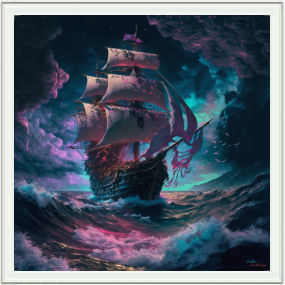 "USS Jake Ashley" Limited Edition Framed Canvas Print