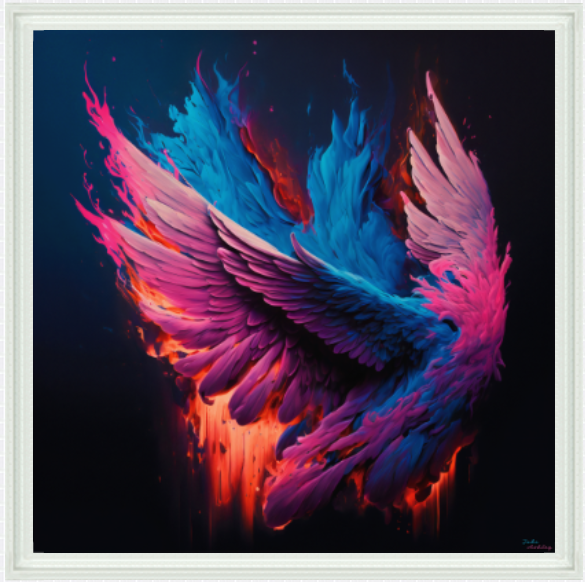 "Wings of Fire" Limited Edition Framed Canvas Print