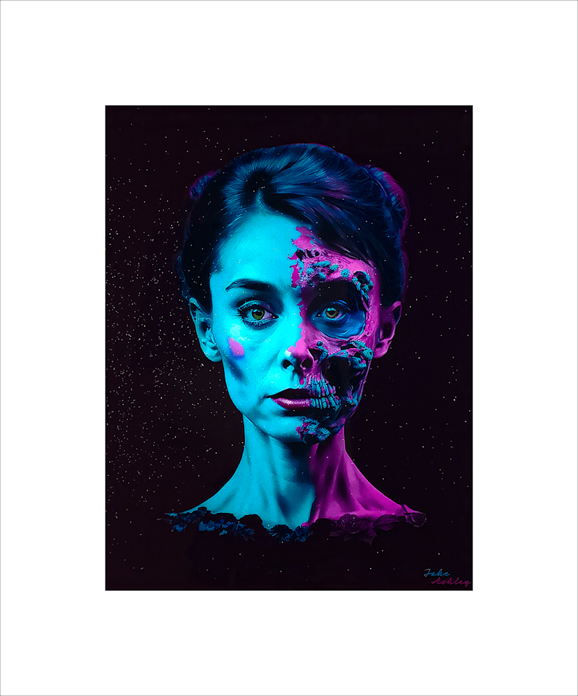 Jake Ashley's "Audrey Hepburn Un.Dead Original" – hand-signed 16x20" artwork from the Un.Dead Celebrities series