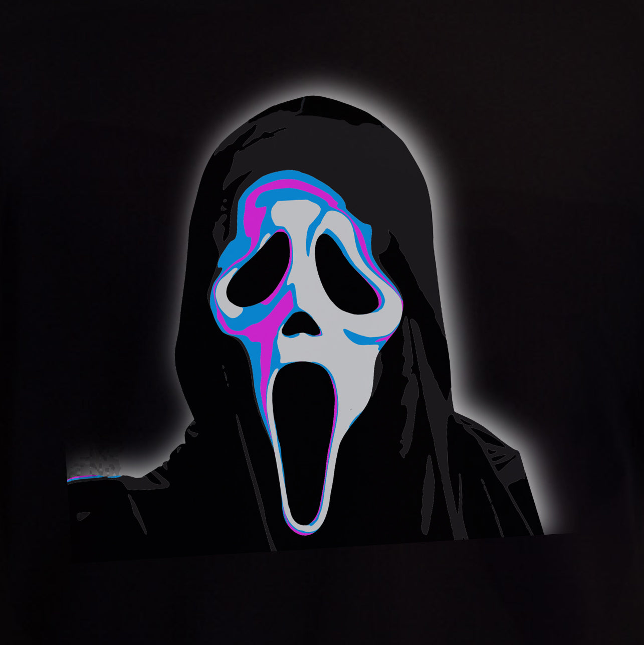 "GhostFace" T-Shirt by Jake Ashley – Horror-Inspired Apparel