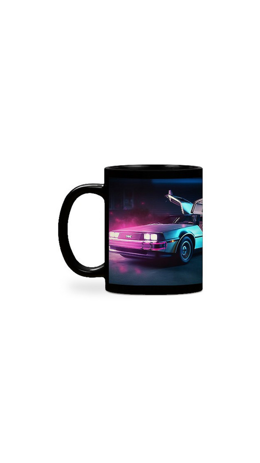 Neon DeLorean Color Changing Magic Mug