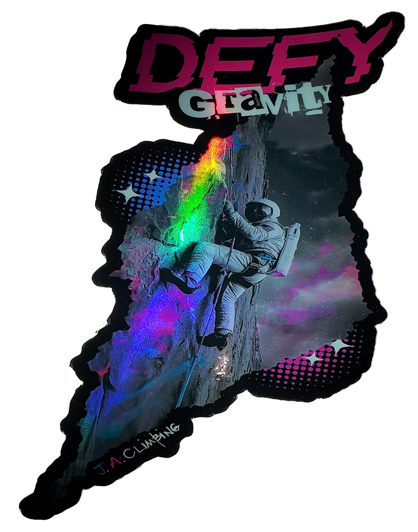 "Defy" Holographic Sticker