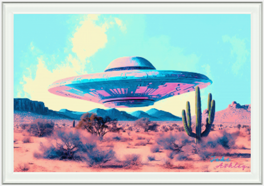 "Desert UFO" Limited Edition Framed Print