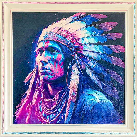 "Young Chief" Original Custom Framed