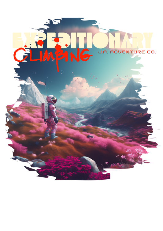 "Expeditionary Space" Holographic Rock Climbing Sticker by Jake Ashley