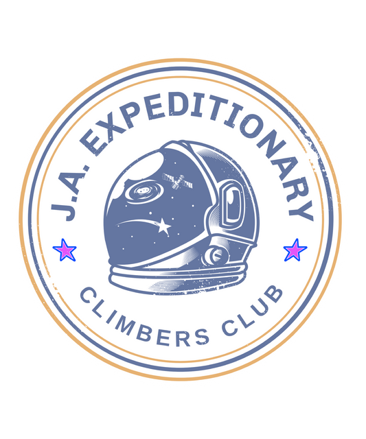 "Expeditionary Space Climbers Club" Sticker by Jake Ashley 