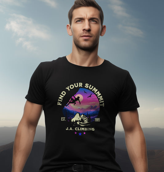 Men's Rock Climbing Shirt design mountain