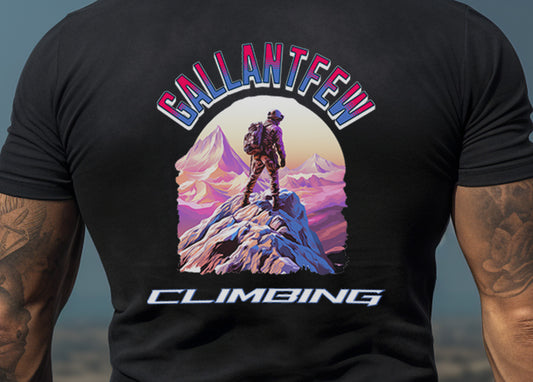 GallantFew Official Army Ranger Rock Climbing Shirt Men's Woman's Black Close-Up