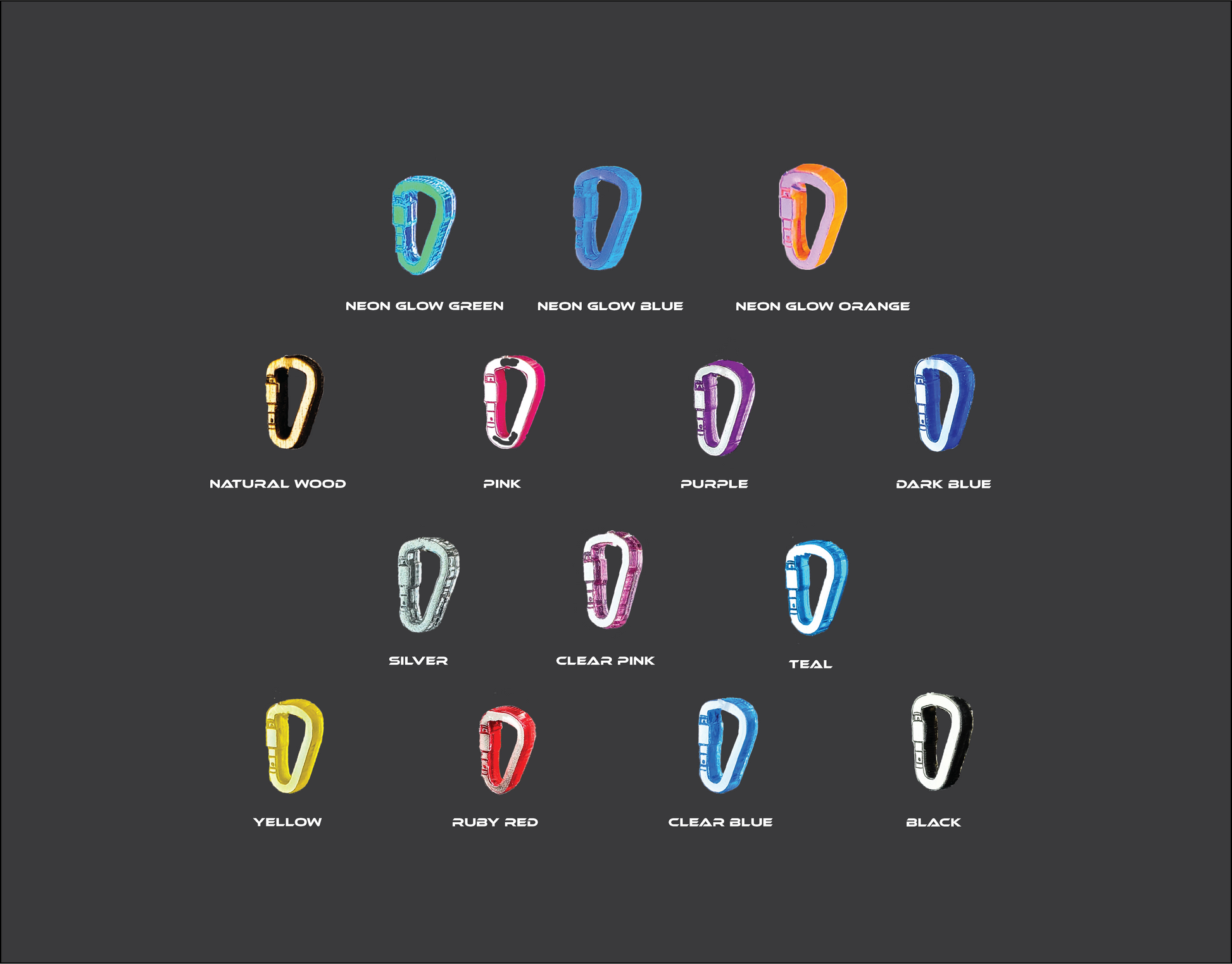 Climbing-inspired acrylic earrings in vibrant colors