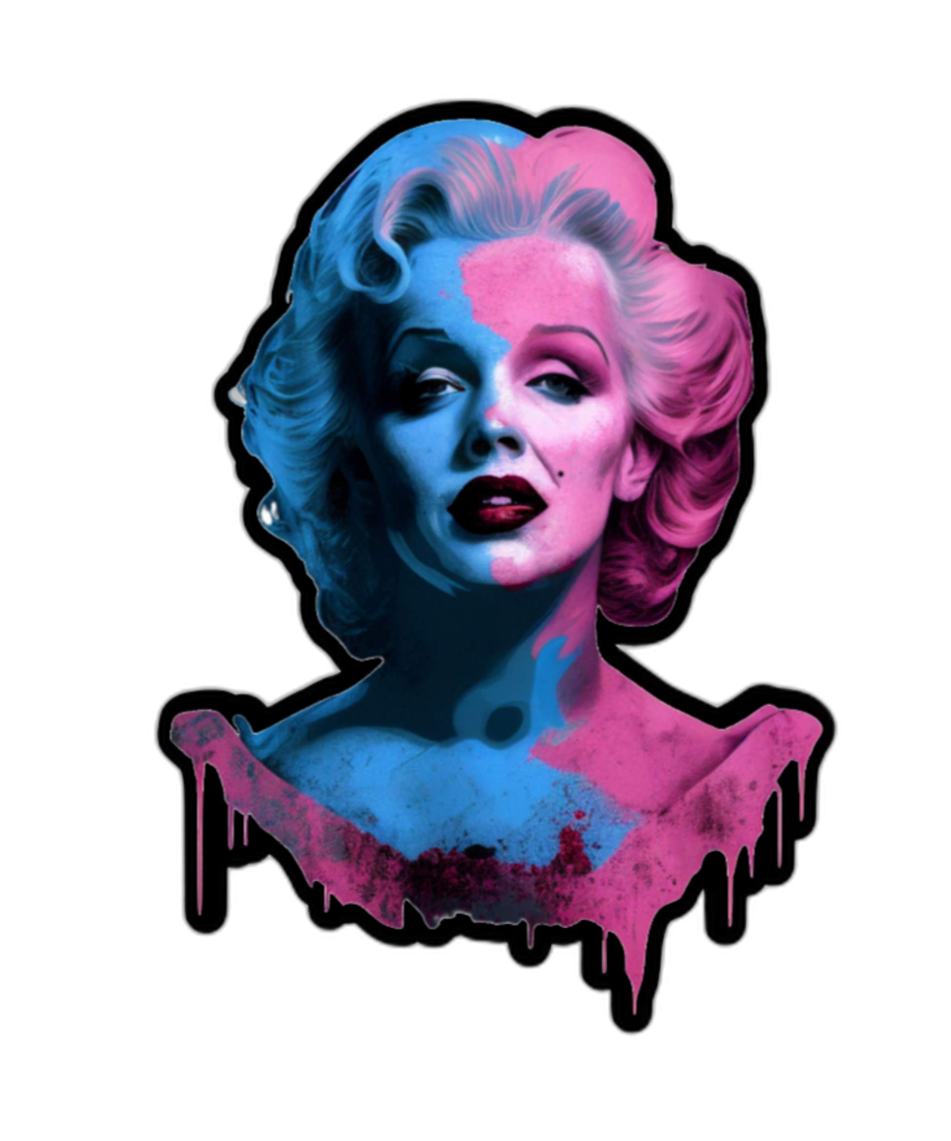 Marilyn Monroe UN.Dead Sticker by Jake Ashley