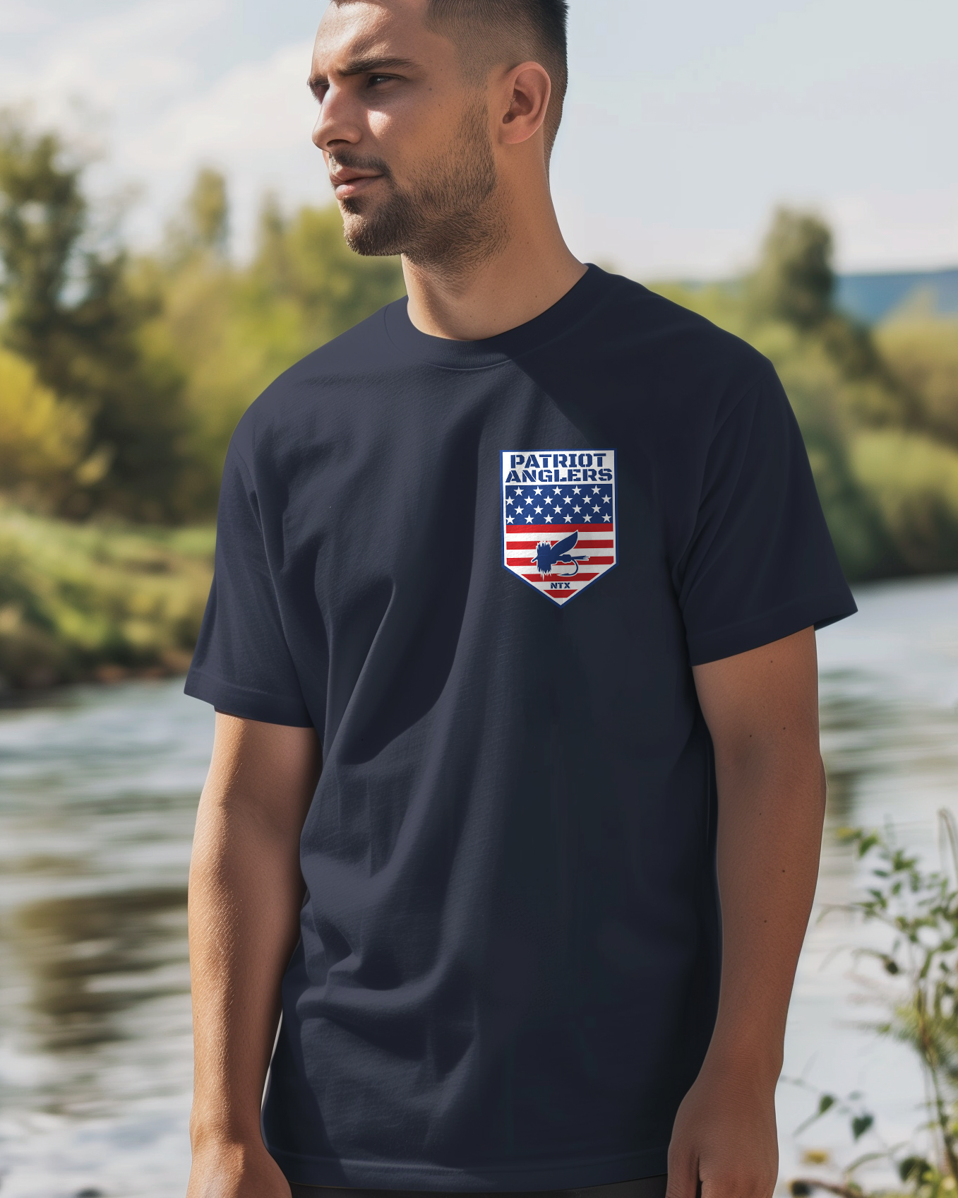 Patriot Anglers Balance Tea Navy blue front