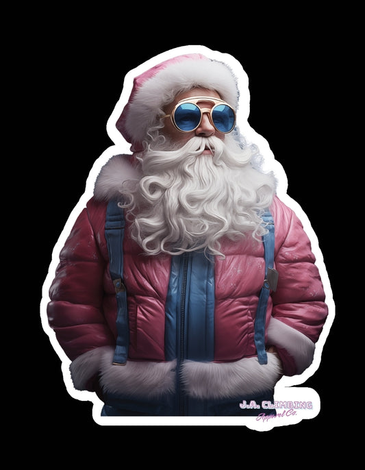 "Snowsuit Santa" Rock Climbing Sticker by Jake Ashley