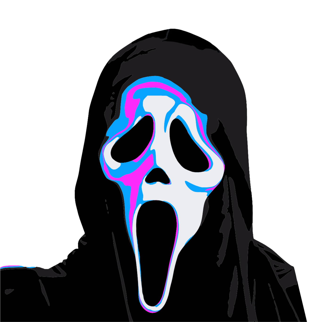 Ghost Face From Scream Sticker