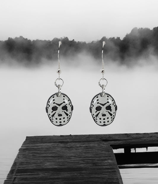 "Jason" Dangle Earrings by Jake Ashley – Sterling Silver Horror-Inspired Jewelry