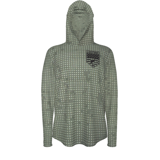 Patriot Anglers Night Fishing DNC Sun Hoodie by Jake Ashley – Desert Night Camo Veteran Support Apparel